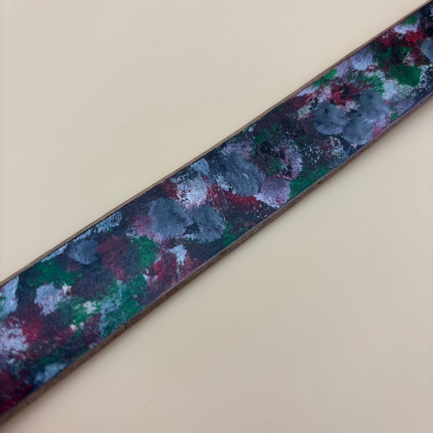 Hundehalsband Leder handbemalt