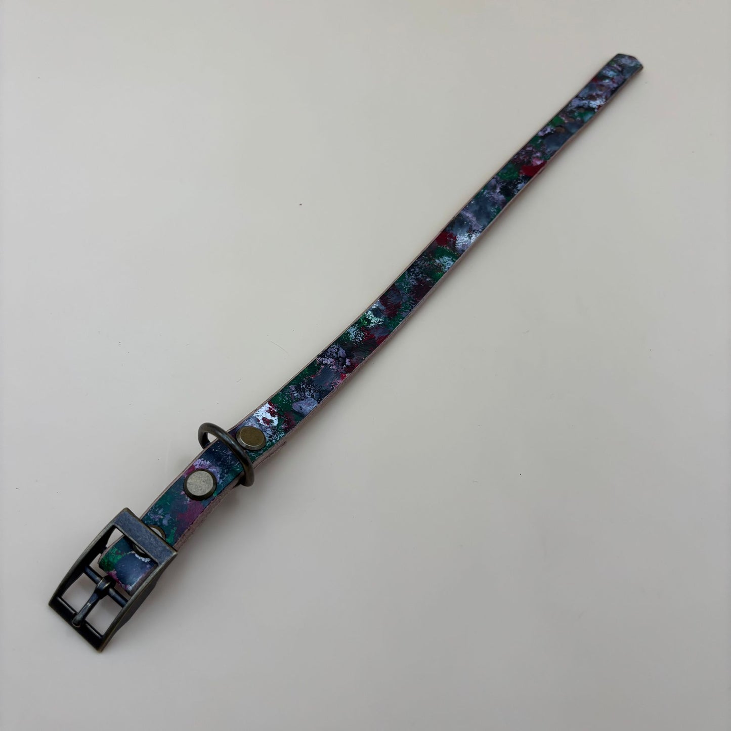 Hundehalsband Leder handbemalt