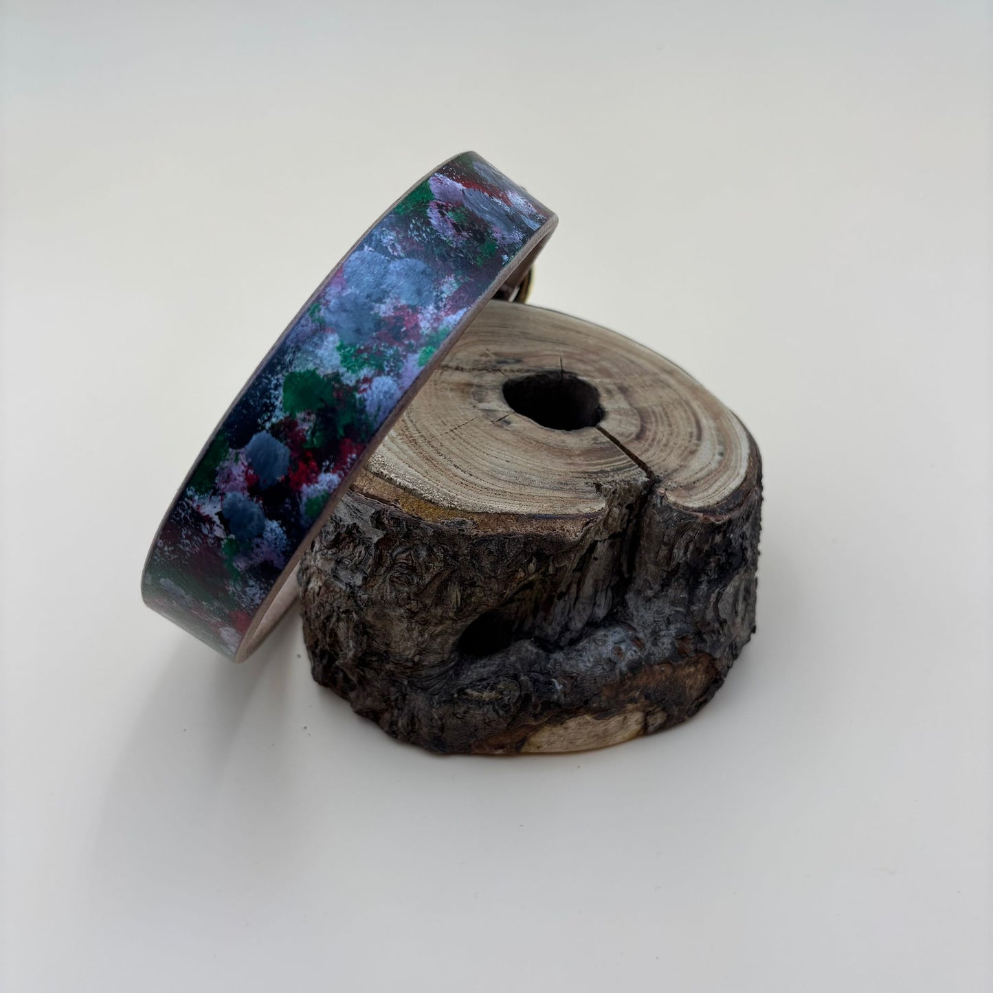 Hundehalsband Leder handbemalt