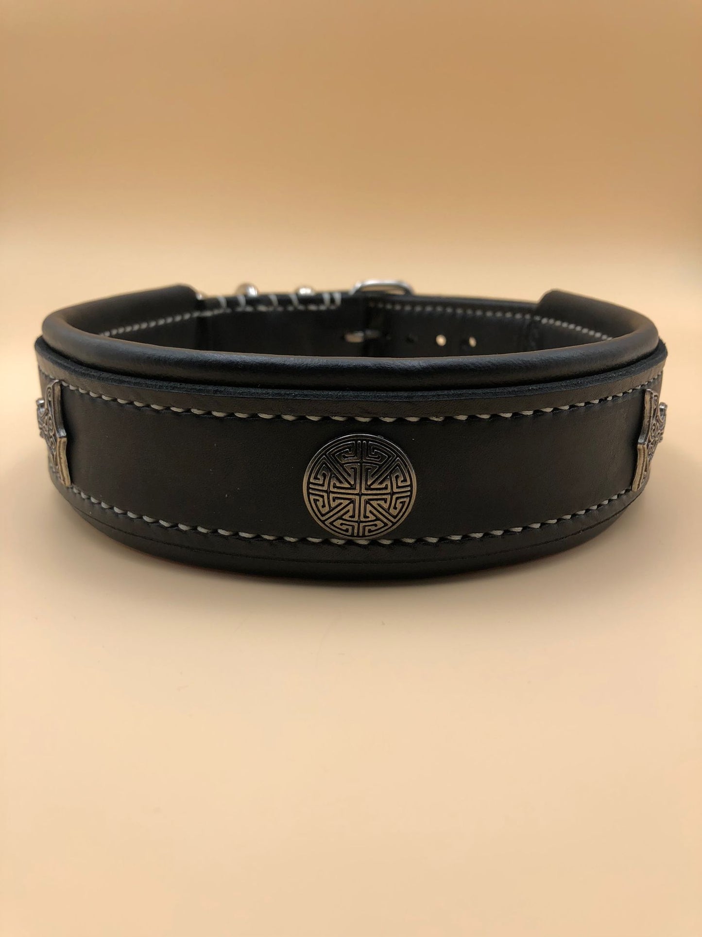 Hundehalsband Leder Mjölnir